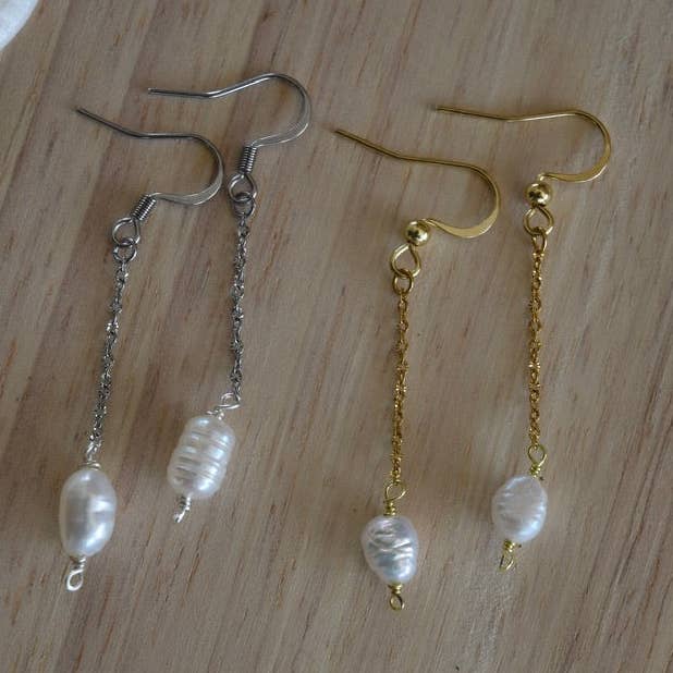 Perle Goutte : Boucles d'Oreilles Pendantes pour la vente par HowCharming