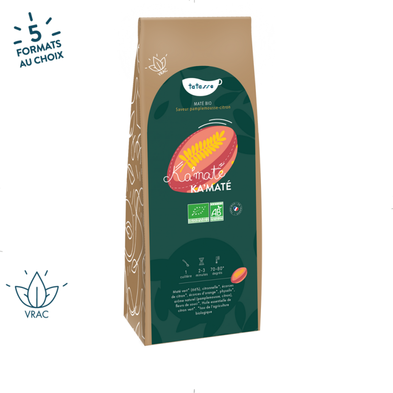 Tatasse - Wholesale Health/Detox Tea - Ka'Maté Ka'Maté - Organic maté grapefruit flavor - lemon1