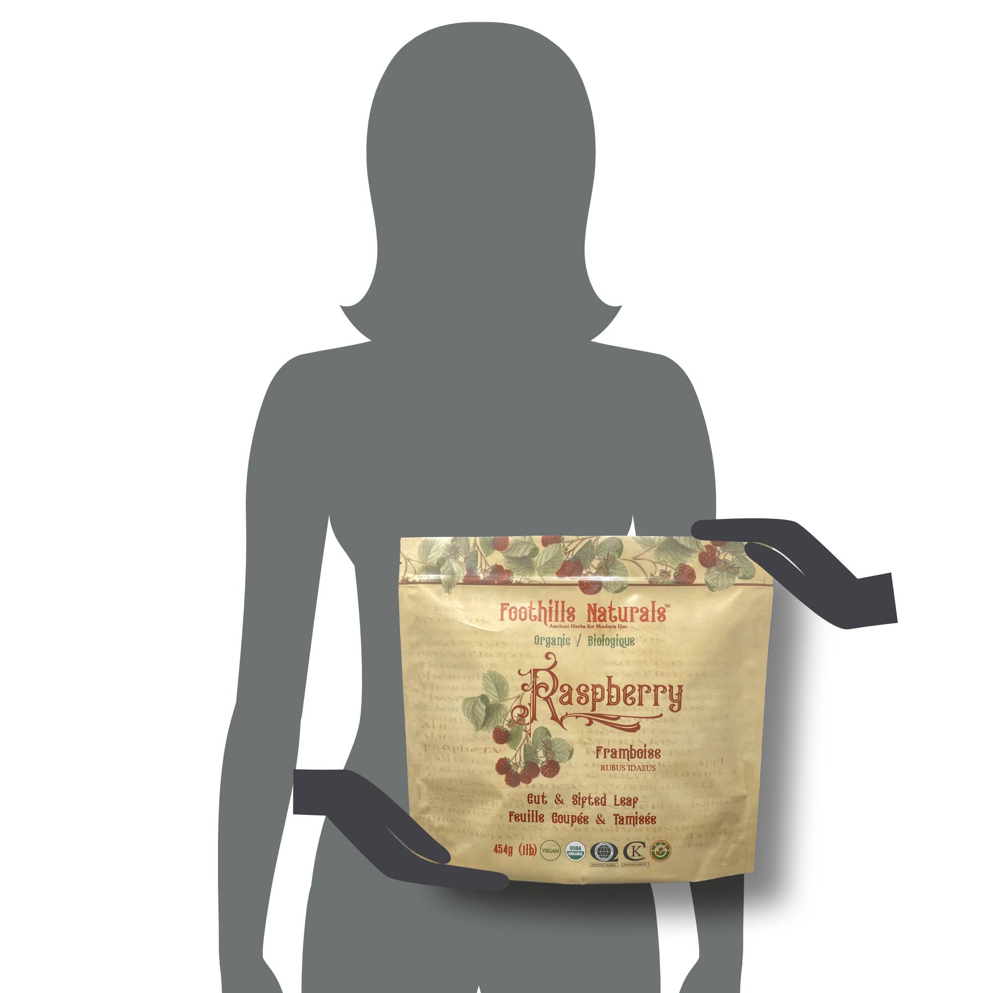 Foothills Naturals - Vente Thé en vrac - Thé aux feuilles de framboise biologique - Coupe en vrac et tamisé, Digestion7