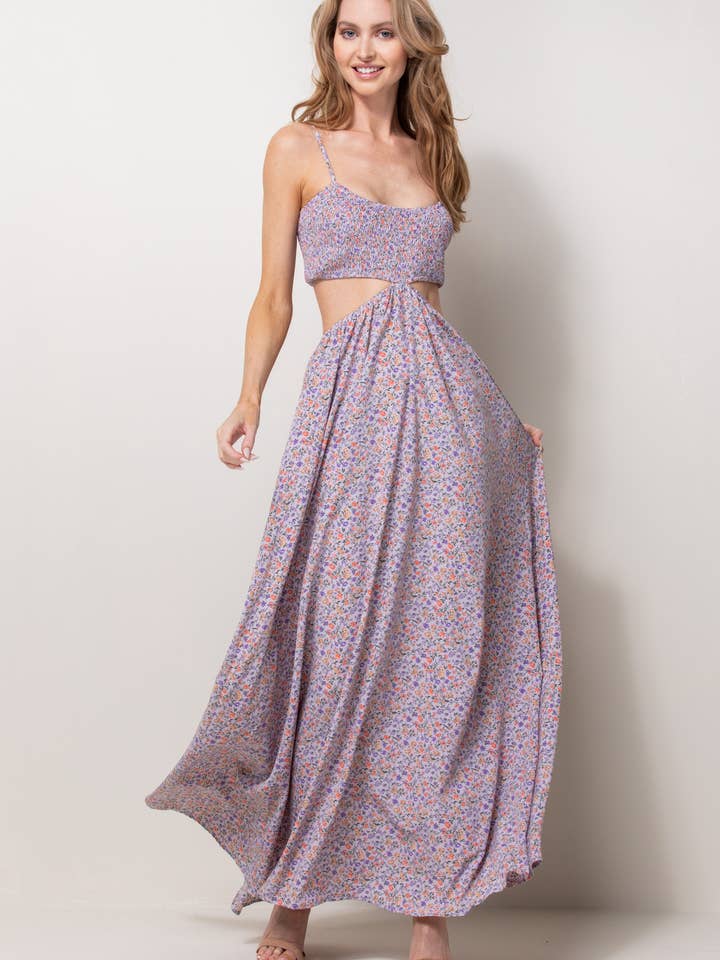 Maxikleid mit gesmoktem Oberteil für den Großhandel von Dear Daisy