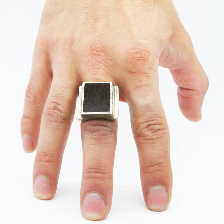 MOUNT SPURR EARTH SIGNET RING for wholesale by Brooklyn Smithy