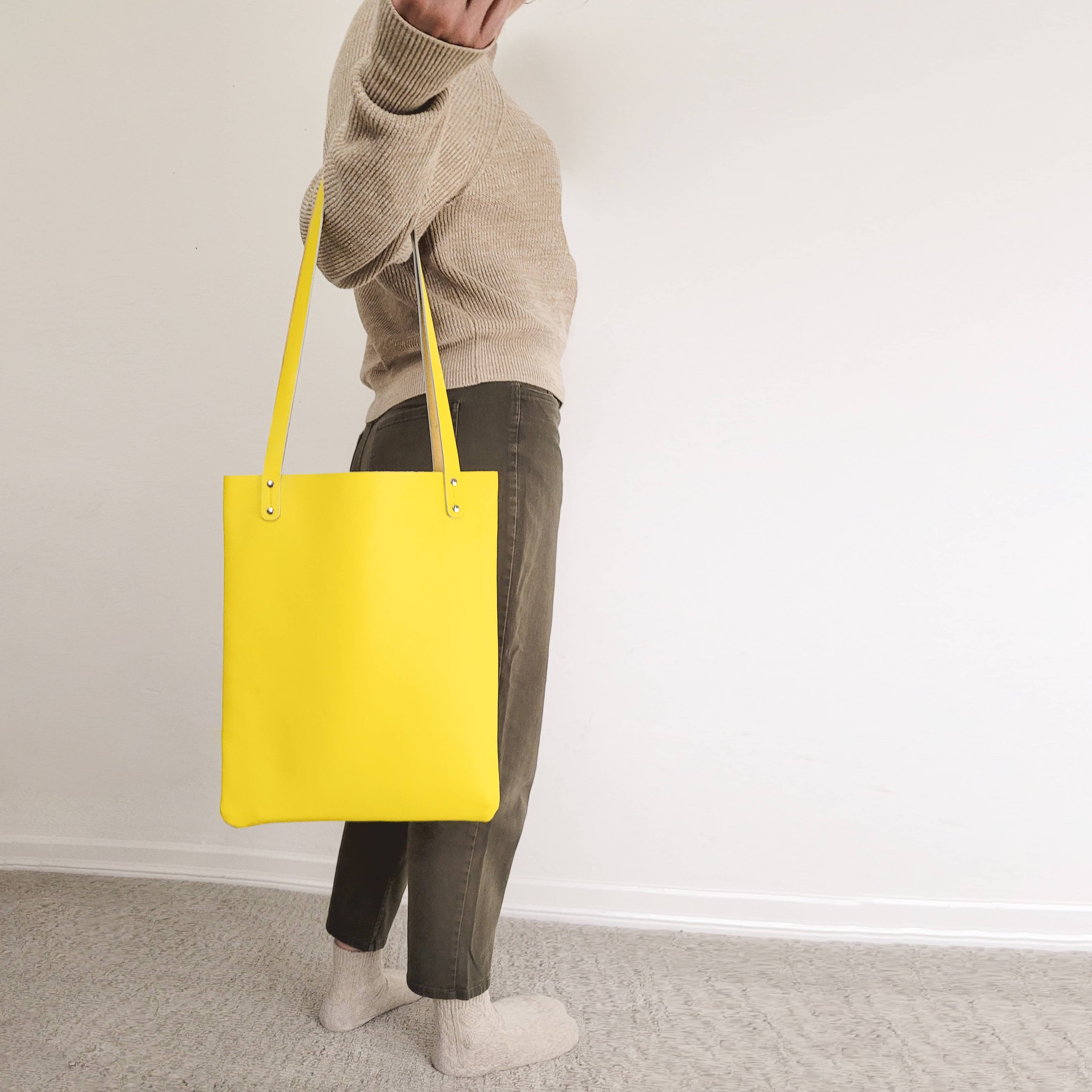 normal Behaviour - Wholesale Tote Bag - Women's - Women's Sturdy Tote Bag in Green, Yellow, Brown and Black10