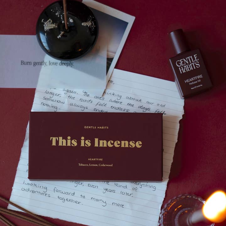 Detta är rökelse - HJÄRTELD för wholesale av Gentle Habits