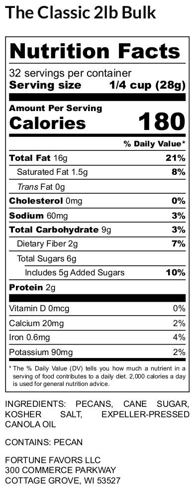 Fortune Favors - Wholesale Nuts - 2lb Fortune Favors The Classic Candied Pecans7