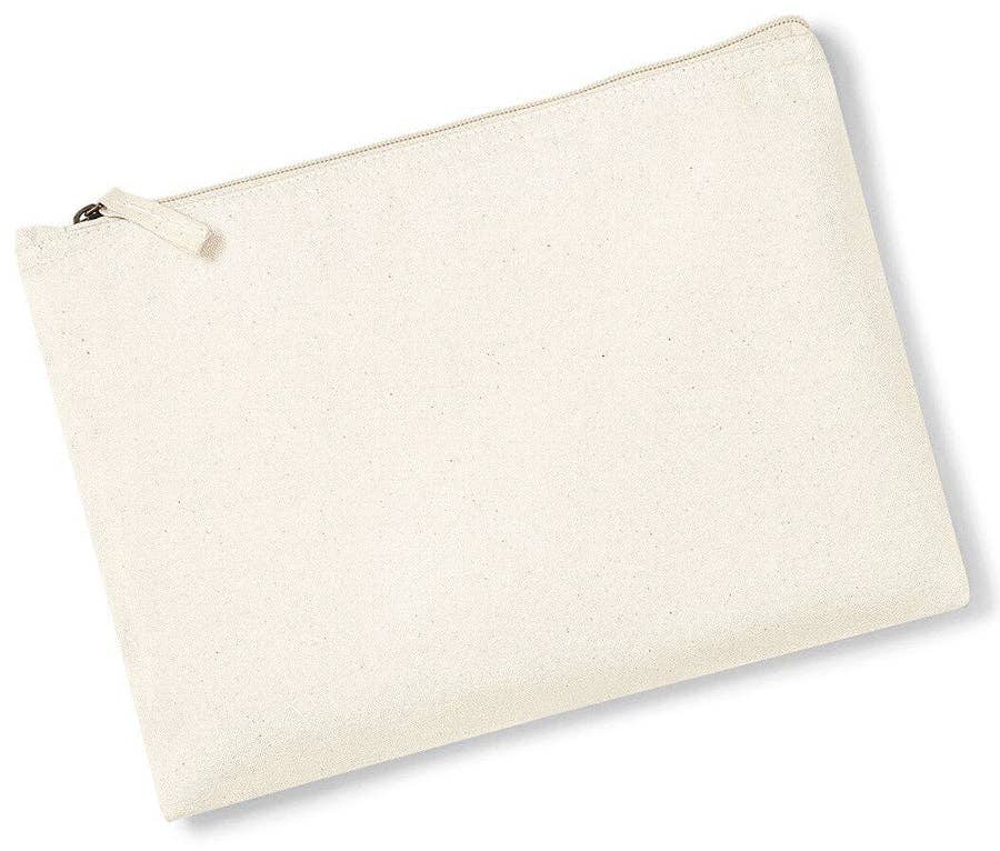 ecru Customizable flat image pouch for wholesale on Faire4