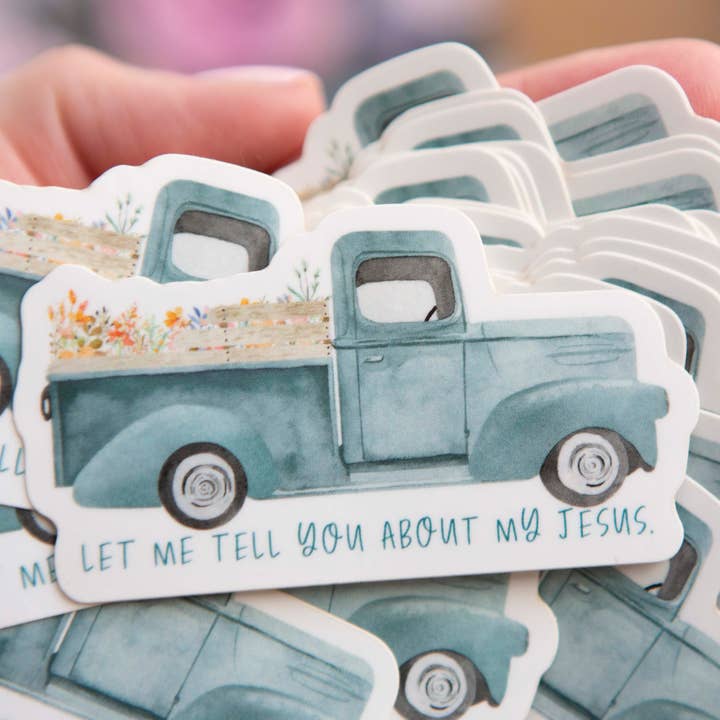 Chosen & Cherished - Wholesale Sticker - Let Me Tell you bout my Jesus Christian Vinyl Sticker