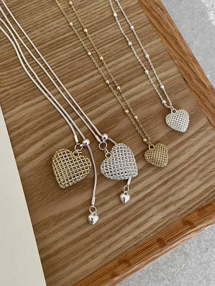 Valentine's Day Hollow Out Love Pendant Necklace DP25H911 for wholesale by Dipped Shop