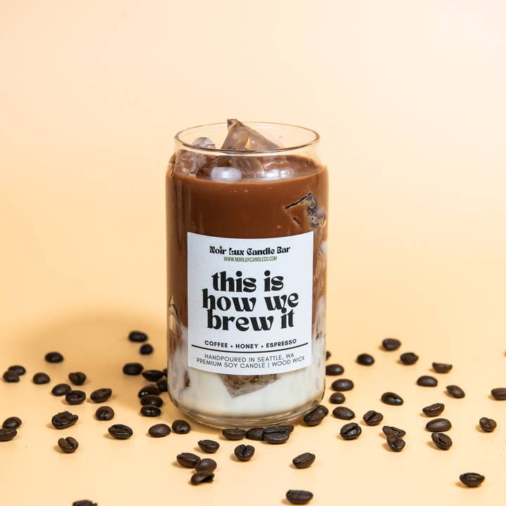 Noir Lux Candle Co - Vendita all'ingrosso Candela in vasetto - Questa è la nostra candela al caffè freddo "How We Brew It".