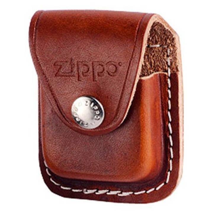Benhalex - Wholesale Pouch - Unisex - Zippo Brown Leather Pouch with Belt Loop for Lighters