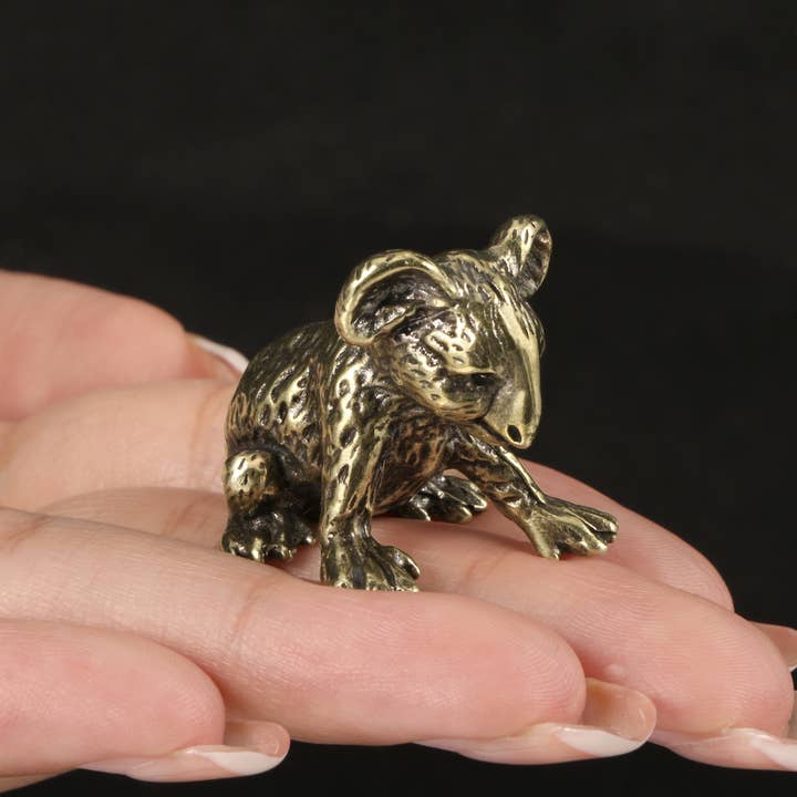 Gemcohub – Estatueta decorativa por atacado – Ornamentos de Animal Koala de Latão Miniatura Modelo3