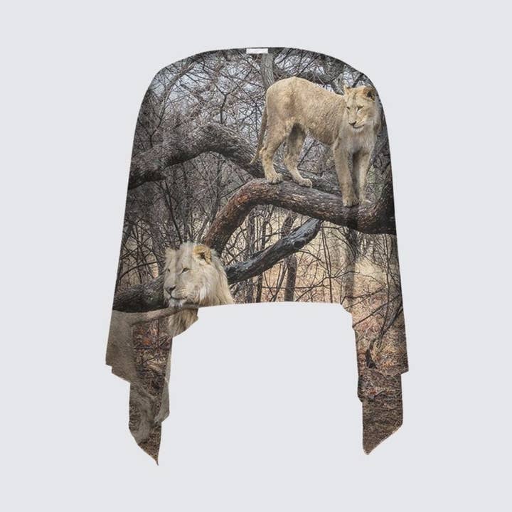 Tree Lions Shawl for wholesale by Mac & Bean Designs