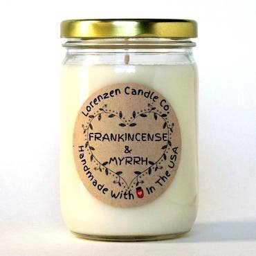 Multi-Colour Colony Large Gold Frankinsense and Myrrh Candle Jar 