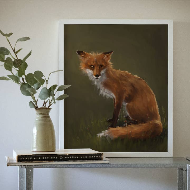 The Ugly Cat Studio - Wholesale Art Print - Forest Fox Oil Painting rt Print22