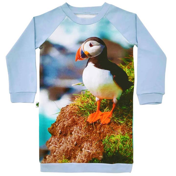 Sweatshirt Dress - Puffin for wholesale by Inchworm Alley