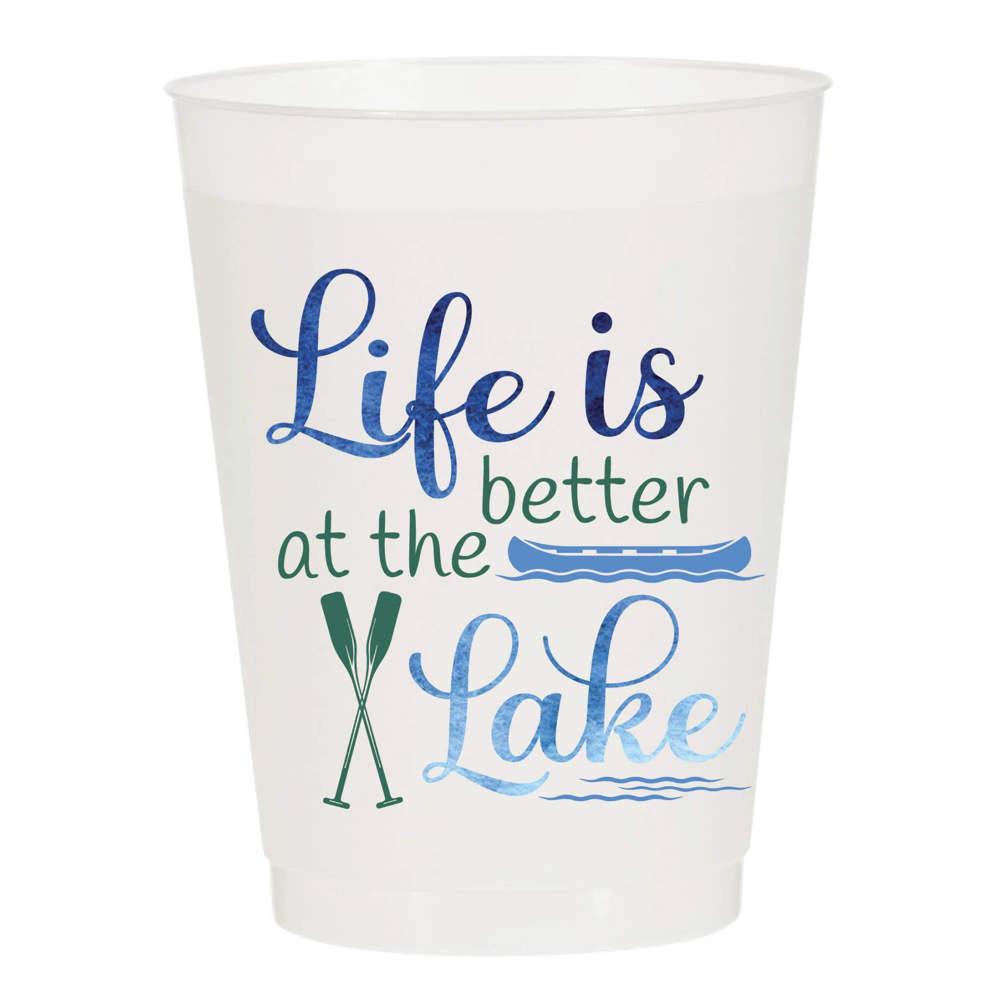 Sip Hip Hooray - Wholesale Disposable Tableware Pack - Life is Better at the Lake Frosted Cups-Summer0