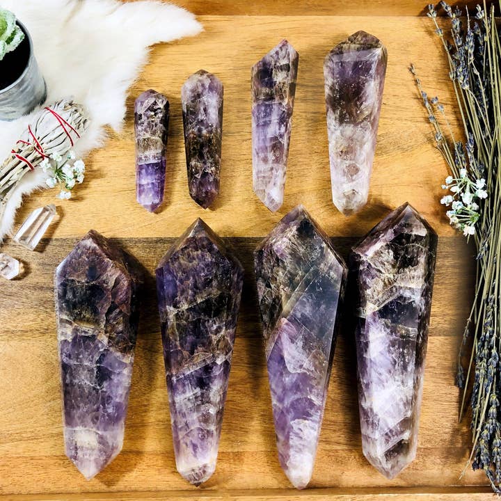 Rock Paradise - Wholesale Spiritual Stone/Crystal - Crystal Seven Minerals Double Point Stones by Weight