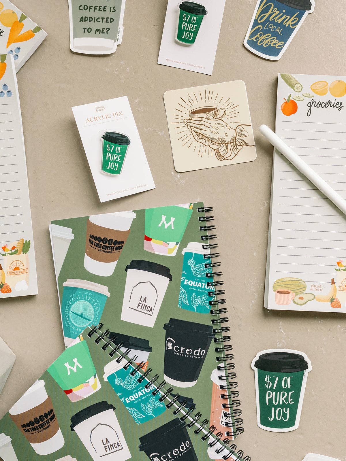 ritual & fern - Wholesale Notepad - GROCERY NOTEPAD2