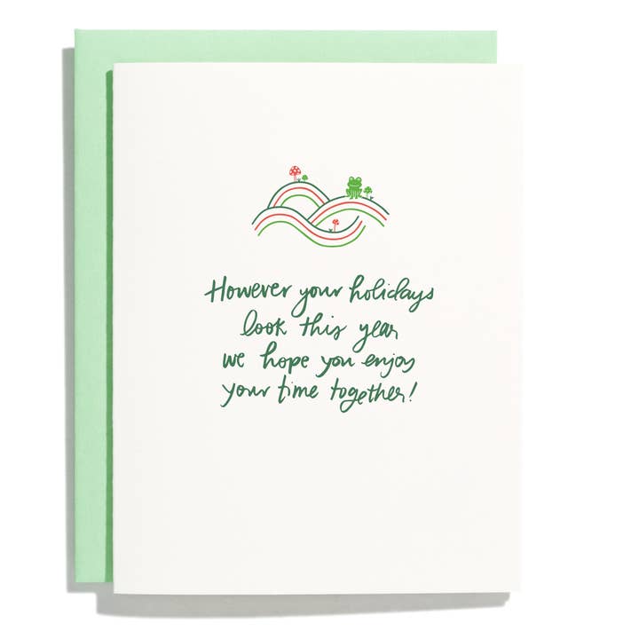 Time Together Holiday - Letterpress Greeting Card for wholesale by Shorthand Press