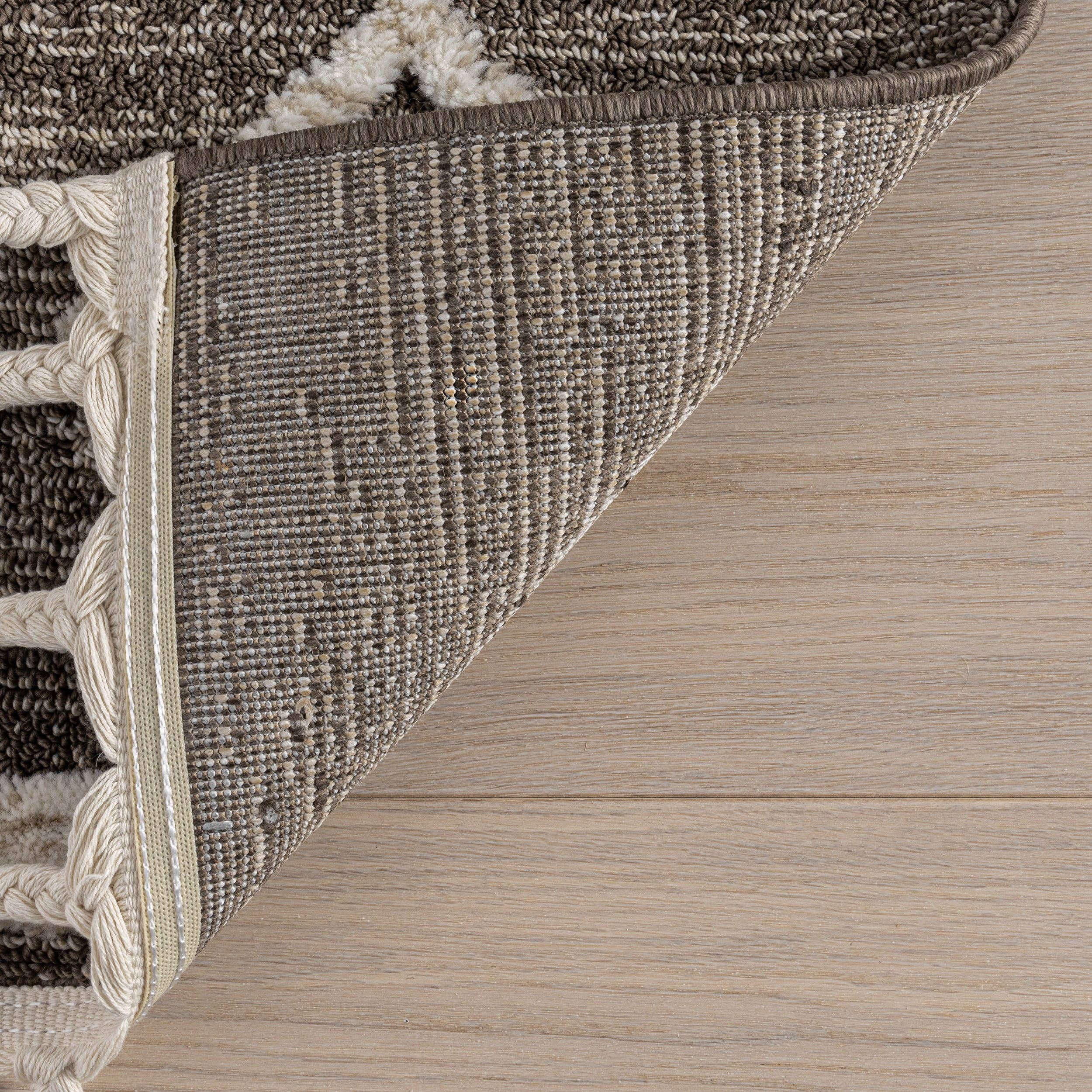 Marron Tapis d'aire à pampilles Gatsby Southwestern en vente sur Faire6