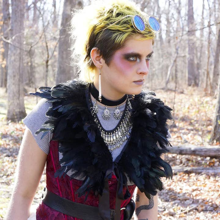 Capa de plumas Rooster Coque, color negro e iridiscente para venta al por mayor de Zucker Feather Products