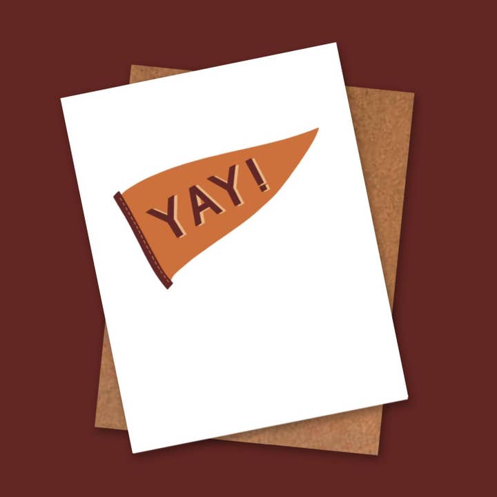 Maroon & Orange Pennant Graduation Cards for Him or for Her for wholesale by Shop Like You Live Here