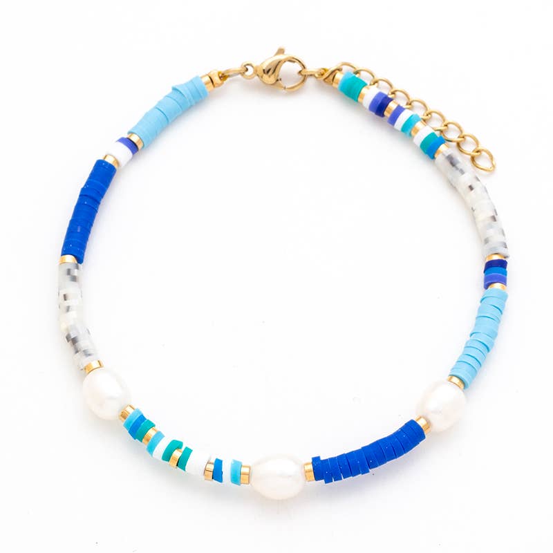 Bijoux 7bis - Wholesale Beaded Bracelet - Steel Rondelle Gum Beads Summer Bracelet0