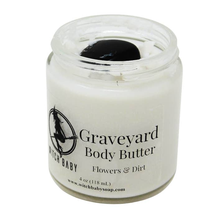 Graveyard Crystal Body Butter for wholesale by Witch Baby Soap