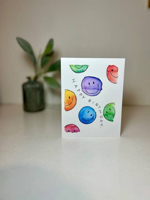 Birthday Card - Smileys for wholesale by Ink + Splash