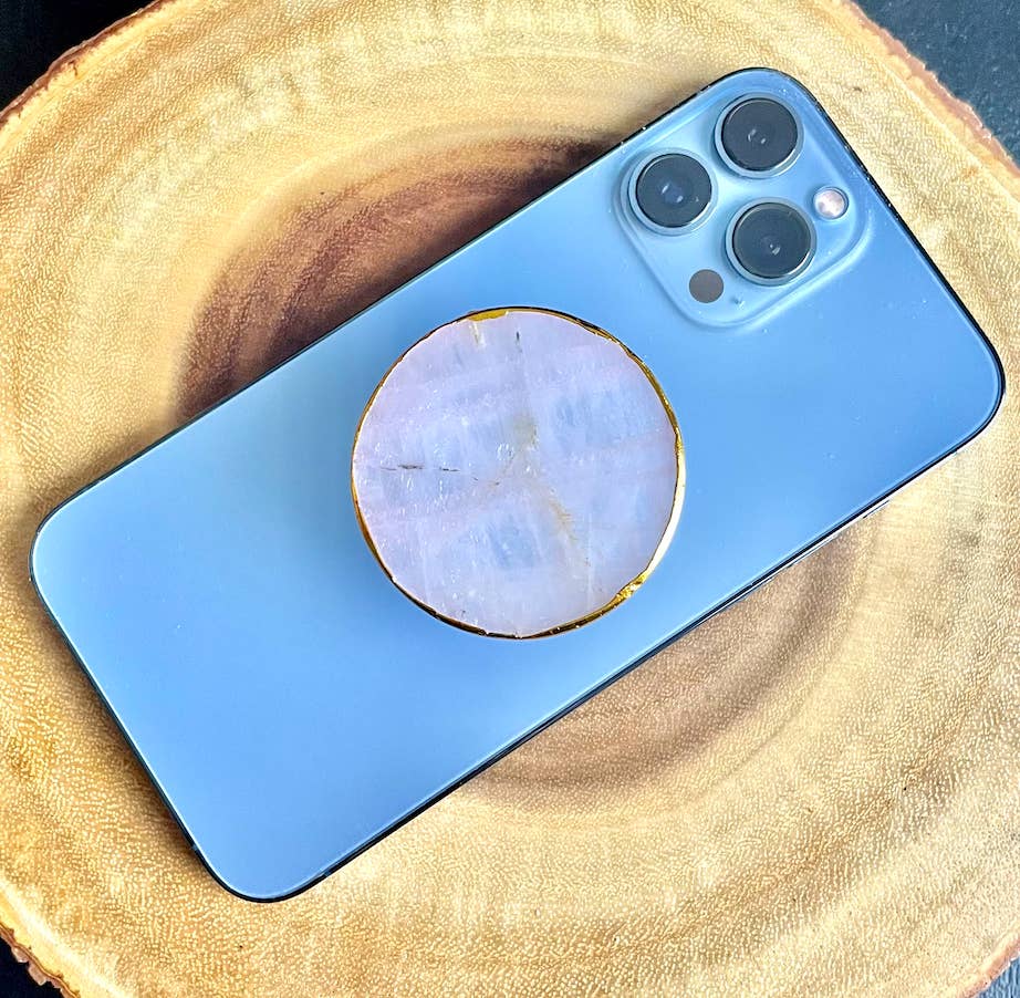 Moon Child - Wholesale Phone Grip - Gemstone Phone Grips ~ Rose Quartz