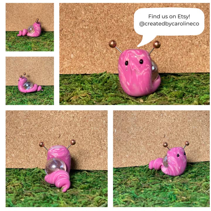 Mollusk Mates: Pals for Everyday Life | Polymer Clay Snail for wholesale by Created By Caroline Co