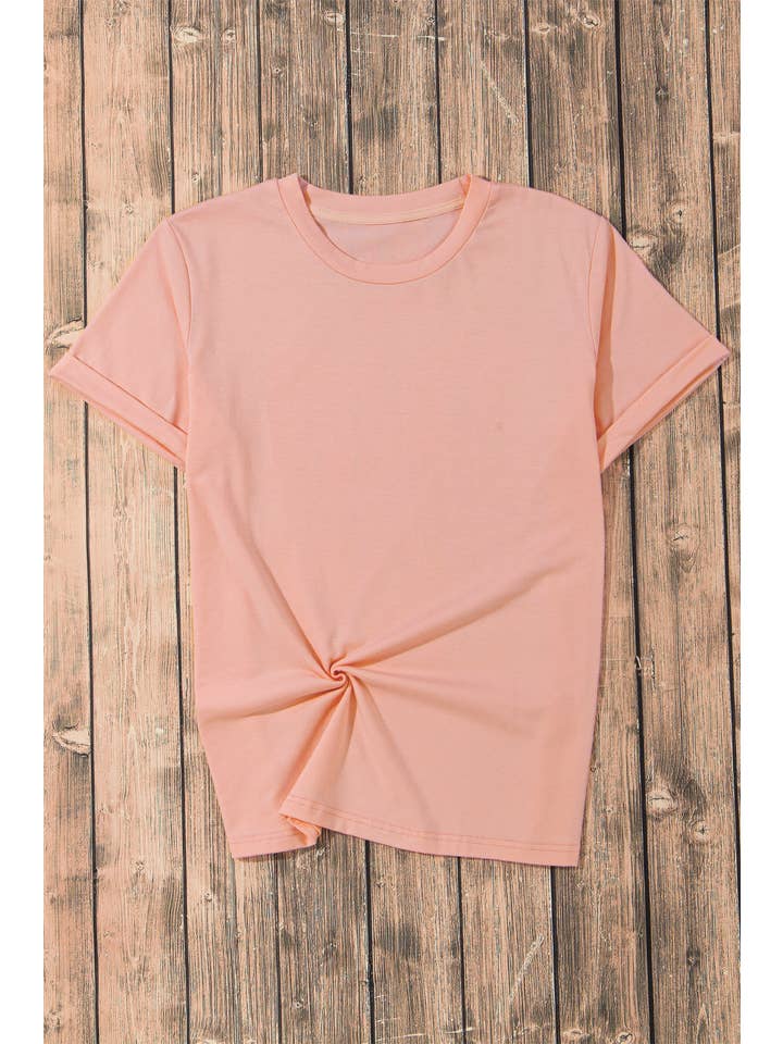 PRETTY BASH - Wholesale T-Shirt - Women's - Solid Short Sleeve Crew Neck Tee17