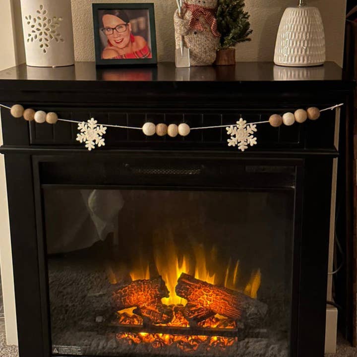 Wool Jamboree - Wholesale Bunting/Garland - Neutral Snowflake Garland - Best Seller!5