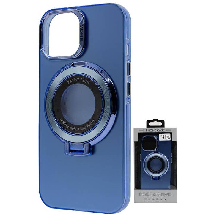 Iph 14 Plus Chromotron Magsafe etui Engros Blå for engroshandel hos Mighty Wireless