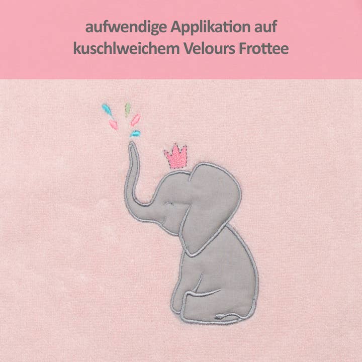 Smithy by Dagmar Nelk – Engroshandel Håndklæde - Børn og baby – Håndklæde Elefant, lyserød, 50 x 100 cm3