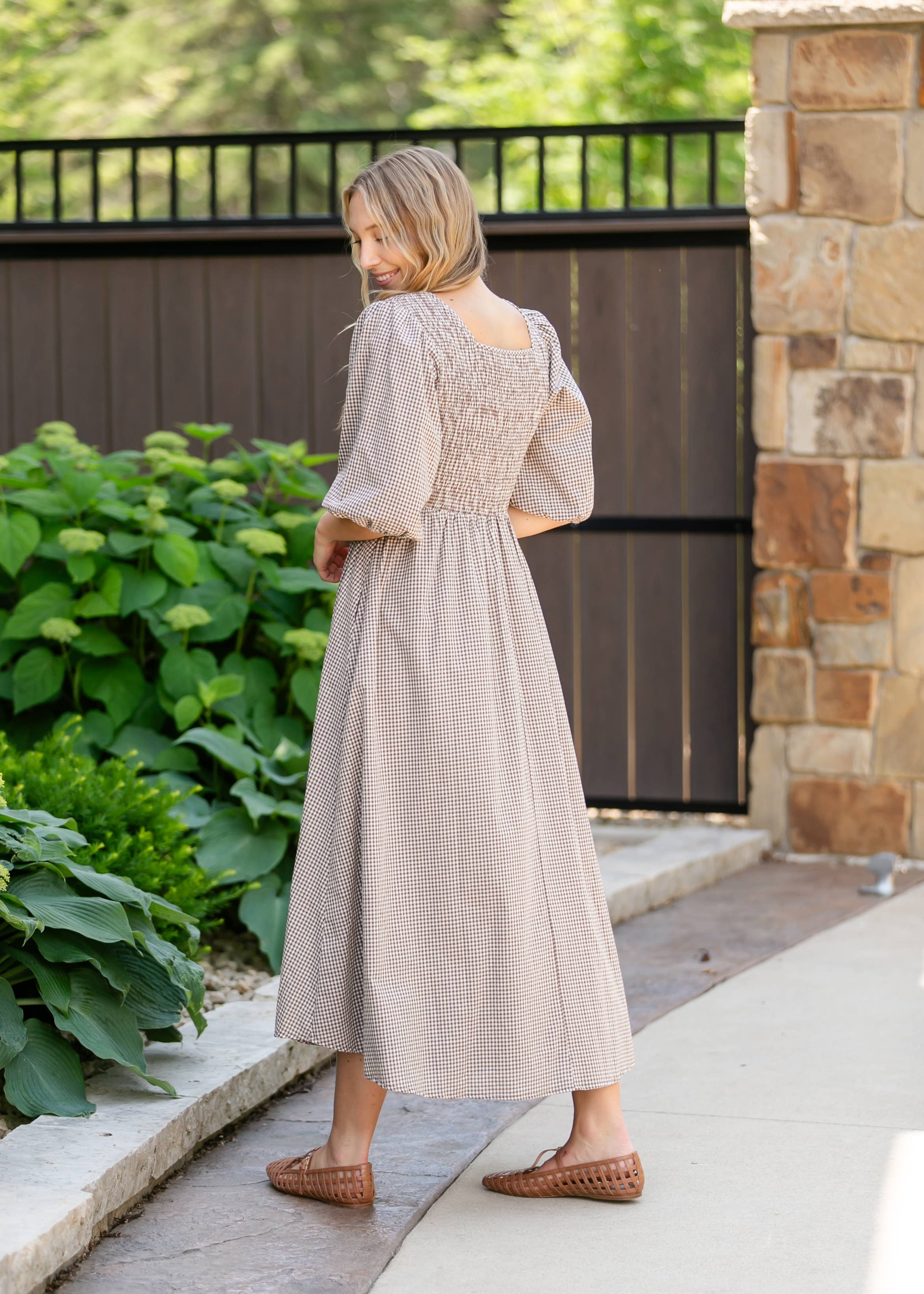 Inherit Clothing Company - Wholesale Dress - Women's - Womens Kayleen Gingham Maxi Dress Fall 4