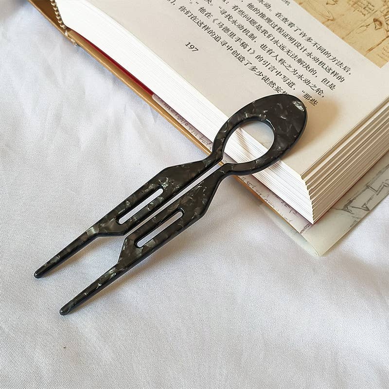 Tourtiwi - Vente Épingles à cheveux - Épingle à cheveux en acétate en forme de U, épingle à cheveux à texture colorée3