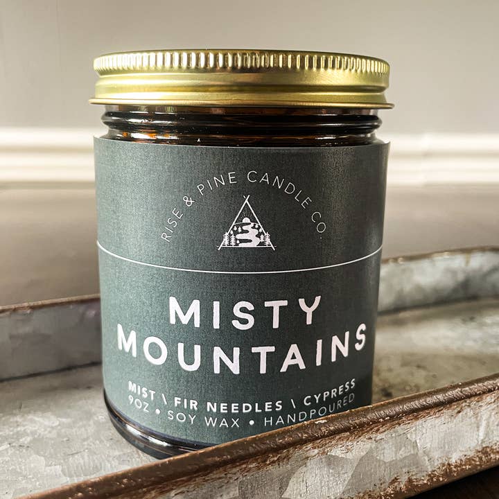 Moss & Fern Soy Wax Candle - 9oz for wholesale by Rise and Pine Candle Co.