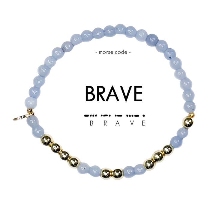 ETHICGOODS - Venta al por mayor Pulsera de cuentas - Pulsera Código Morse de Oro | BRAVE
