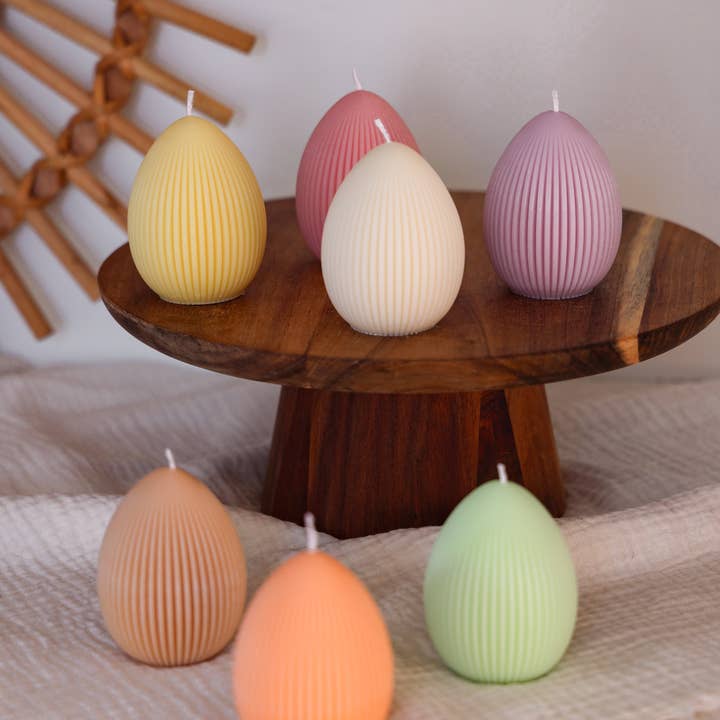 Niki Candle - Venta al por mayor Velas de diseño llamativo - Huevo de Pascua acanalado