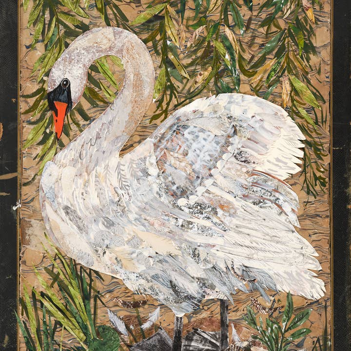 Clare O’Neill Artworks - Wholesale Art Print - A3 Summer Swan art print1