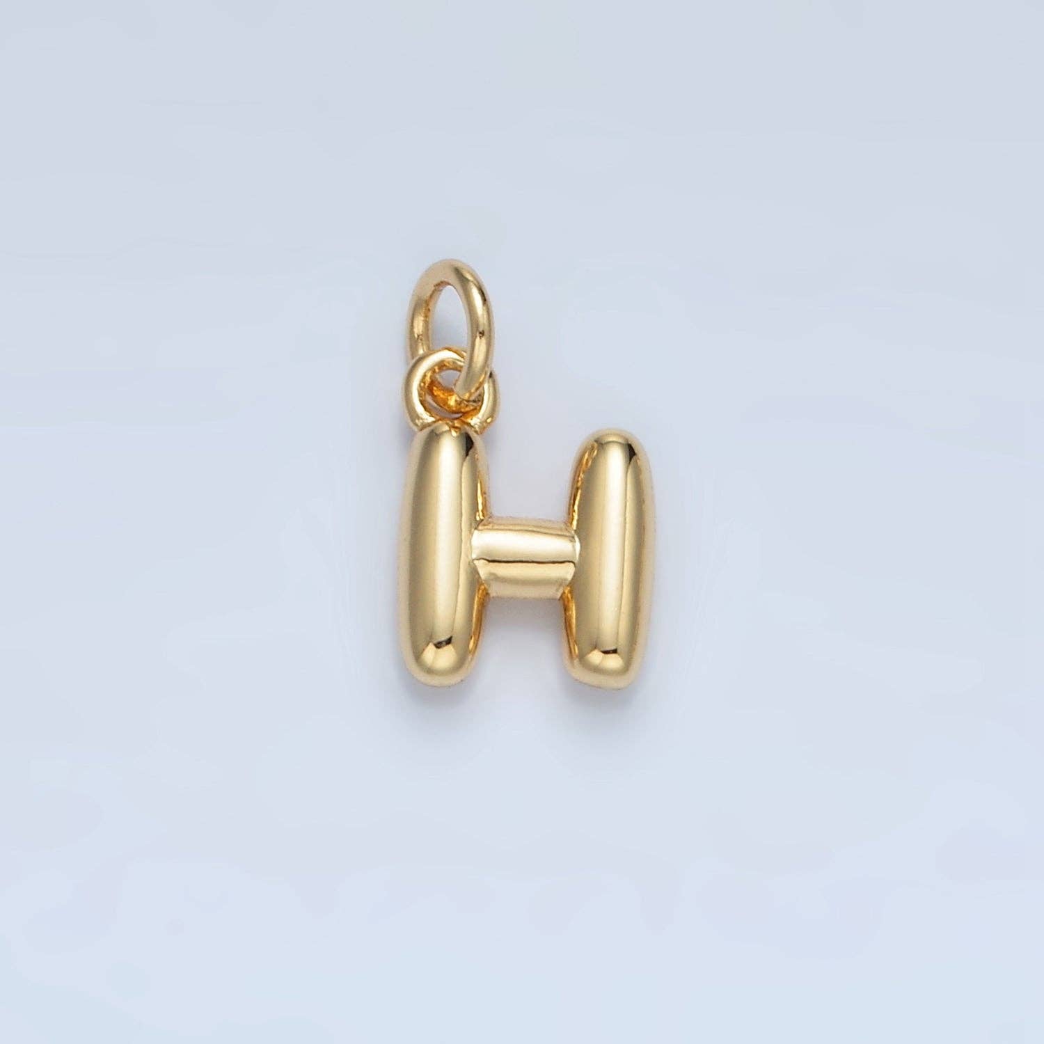 Aim Eternal - Wholesale Individual Charm/Pendant - 16K Gold Filled 10mm Initial Letter Chubby Balloon Mini Charm | A1591 - A16037