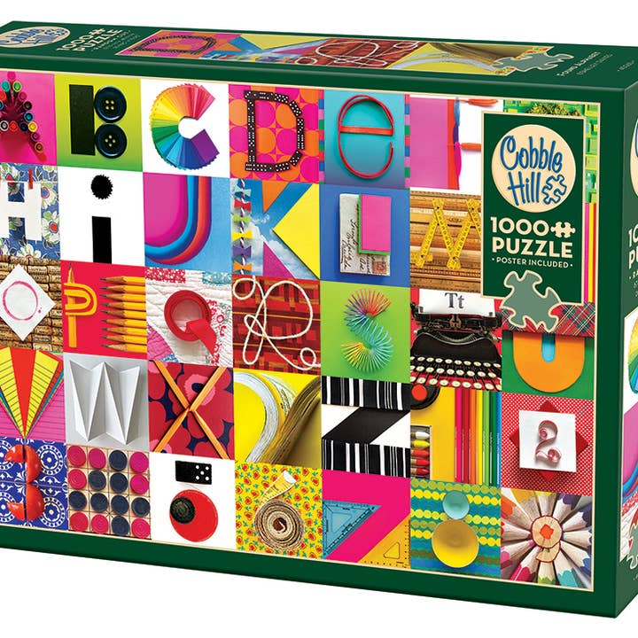 Outset Games and Cobble Hill Puzzles - Wholesale Puzzle - Adult - Found Alphabet 1000pc Puzzle0