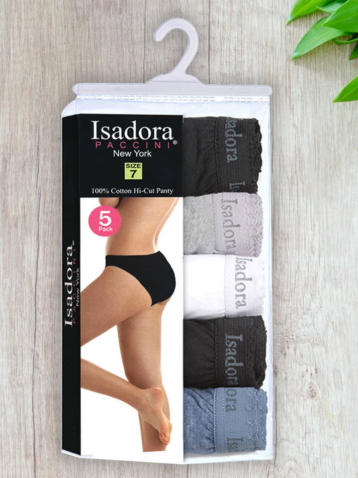Isadora, Tipi toe, & James Fiallo - Wholesale Underwear - Women's - Isadora Women's 5 Pack Cotton Bikini Underwear3