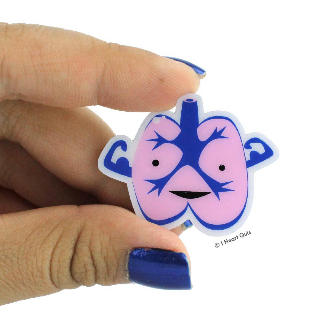 I Heart Guts | Organ Plushies Wholesale - Wholesale Lapel Pin/Button - Lungs Lapel Pin - I Lung You2