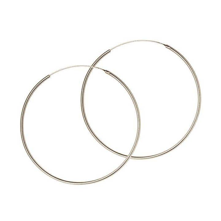 Silver Hoop Earrings 25 MM 1,5 MM for wholesale by Juulry
