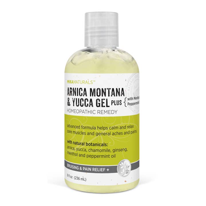 Arnica Montana & Yucca Gel PLUS {Menthol & Peppermint Oil} for wholesale by Mika Naturals