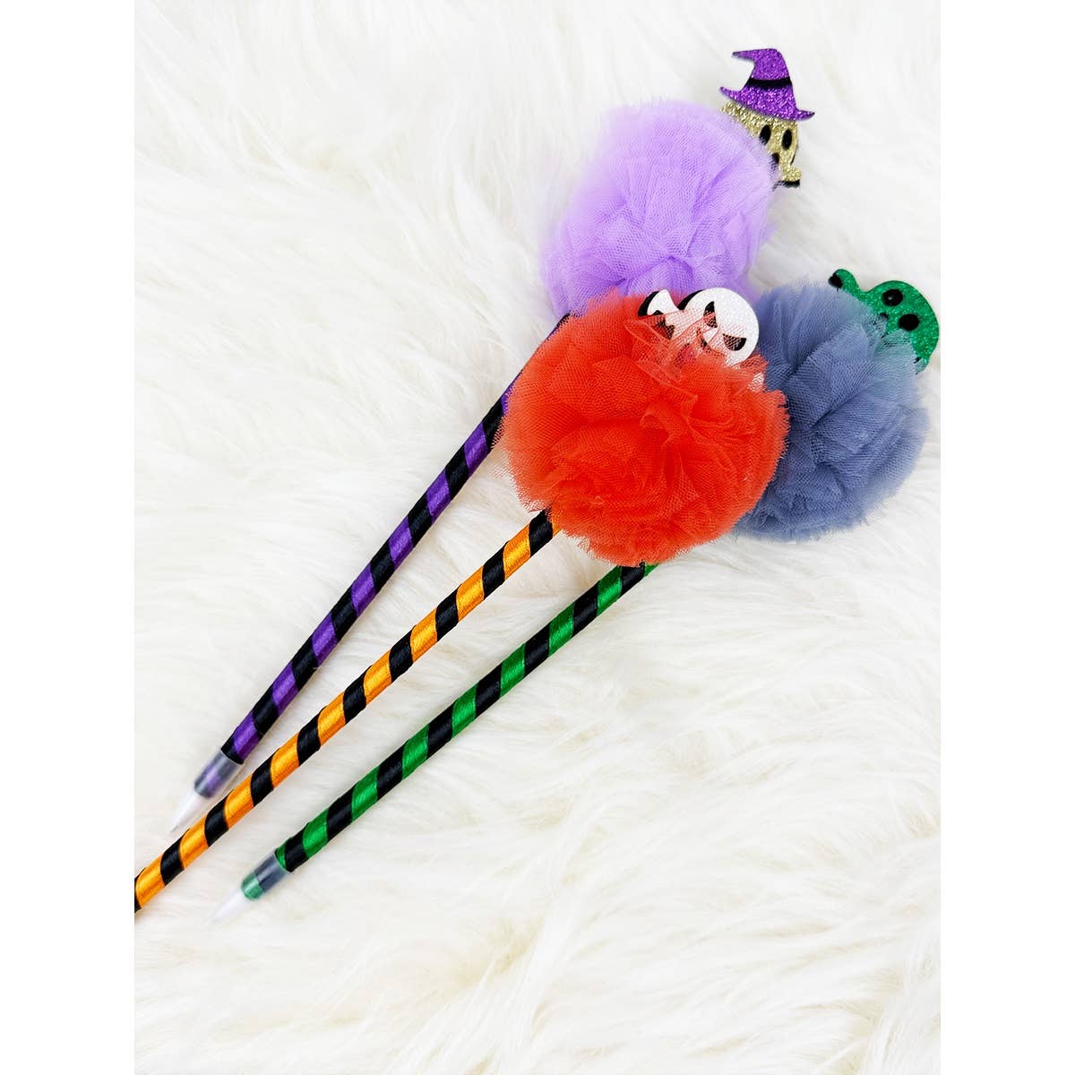 MIX COLOR Halloween Theme PomPom Pen for wholesale on Faire4
