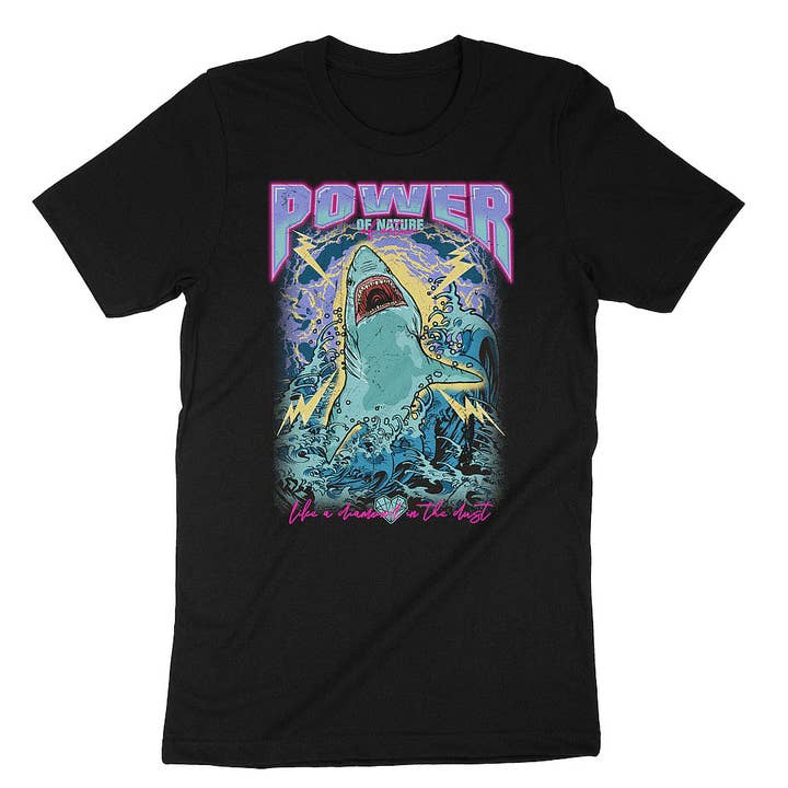 Power Shark T - Sort for engroshandel hos Positive Lifestyle Clothing