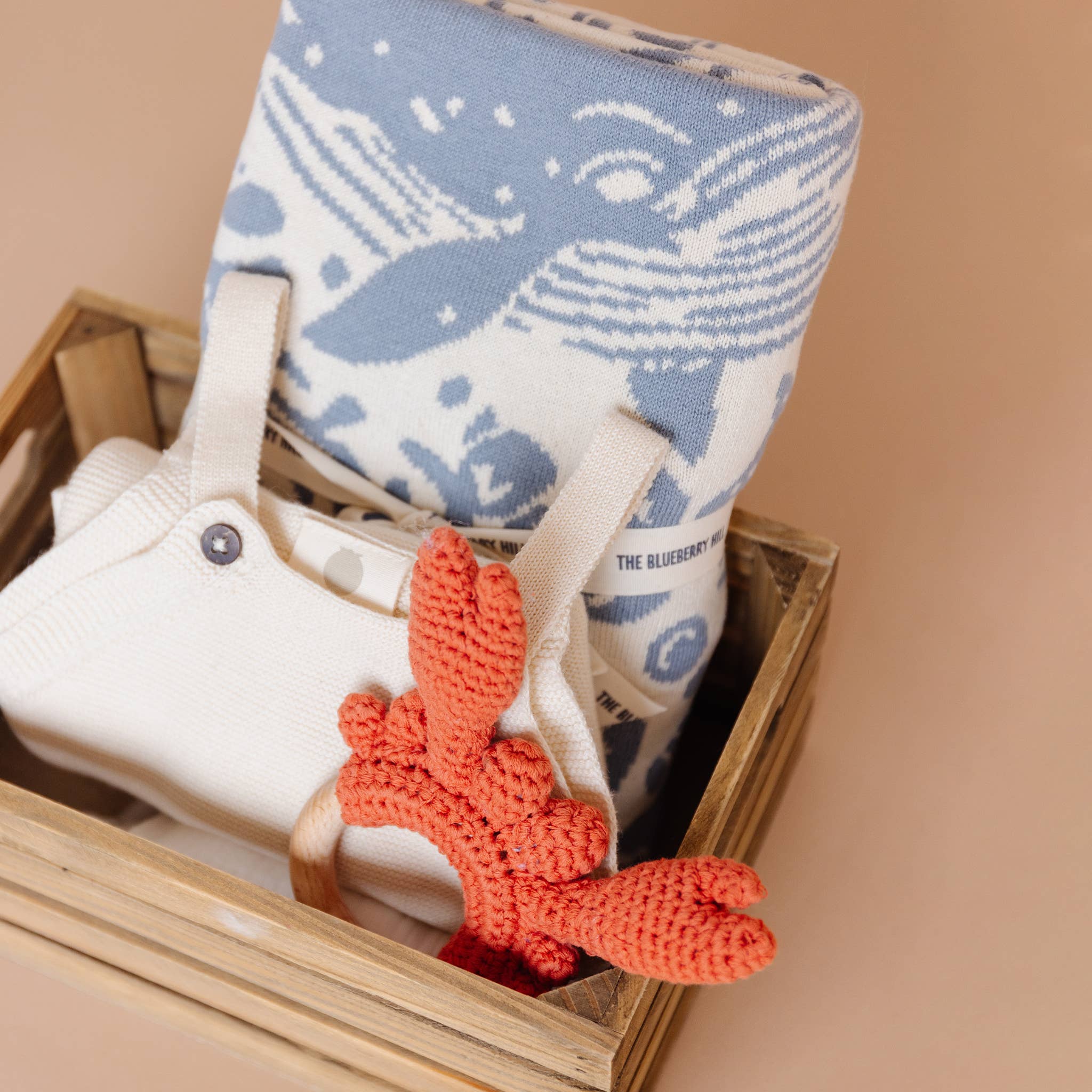 The Blueberry Hill - Wholesale Teether (Not Clip-On) - Baby - Teether Crab Crocheted Cotton Baby Gift Spring Summer Beach4