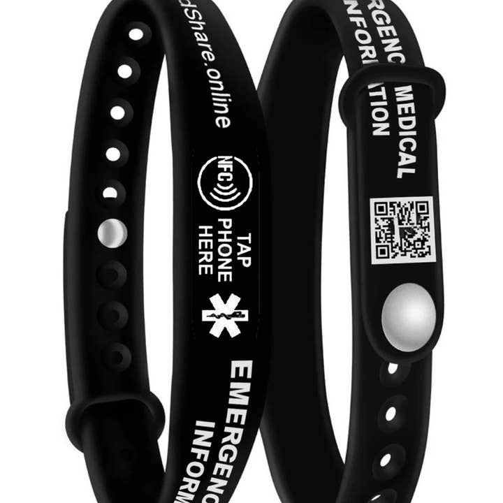 Tap and Share - Wholesale Wristband - Smart NFC Emergency Medical Information Wristband ID With Passive Tracking1